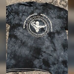 Tie-Dye Men's L Shirt - Black - Austin, TX - Los Campeones Founding Shirt